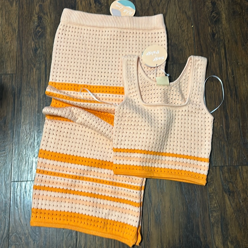 In The Groove Midi Skirt Orange